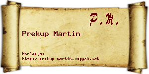 Prekup Martin névjegykártya