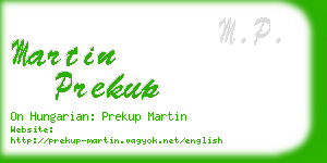 martin prekup business card